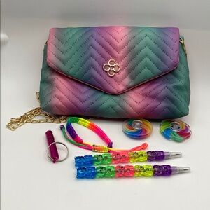 VERY SOFT Bag w/ Gummi Pens, Bracelet 2 Spinners & A Whistle